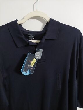 Roundtree & Yorke Navy Supima Cotton Polo